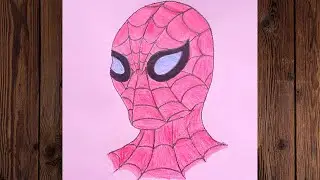 How to draw spiderman face drawing / How to draw spiderman homecoming / marvels cartoon drawing