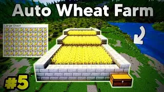 Automatic Wheat Farm in Minecraft 😱 | Easy & Fully AFK || Minecraft PE survival series #5 ||