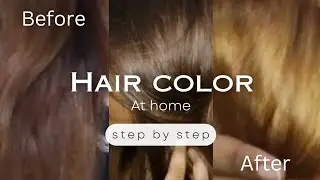 Hair color at home 💆step by step