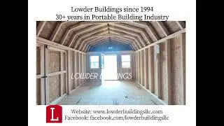 In-stock 12x24 size storage building with porch 