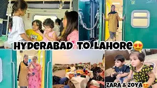Hyderabad to lahore road trip start😍| Zara & Zoya MashaAllah😍