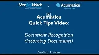 Acumatica Quick Tips: Document Recognition