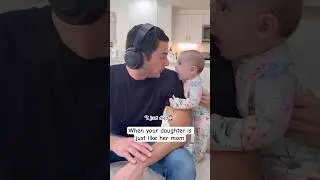 Baby Distracts Dad While Gaming! Like Mother, Like Daughter 😂