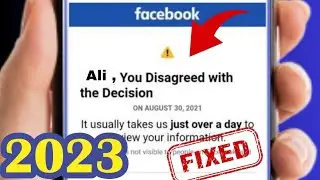 you disagreed with the decision facebook 2023 | how to fix you disagreed with the decision |