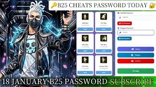 b25 cheats password 🤔 today free fire B25  chat new password 18 january new password b25 cheats #new