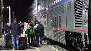The Calif. Zephyr in Ft. Morgan on 21DEC2024 (Winter Solstice)