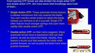 Types and advantages of Front opening OTF knives - Mens Personal Effect