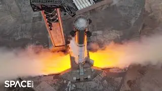 SpaceX fires up Starship Super Heavy booster in preparation for Flight 13