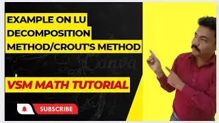 example on LU decomposition/ Crout's method
