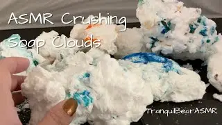 ASMR Crushing Soap Clouds - Microwave Ivory & Food Coloring | Oddly Satisfying | #asmr #soapasmr