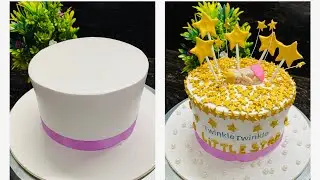 Twinkle twinkle little star cake | baby shower 1st birthday cake | kids design ideas | born baby