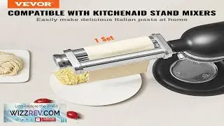 VEVOR Pasta Attachment for KitchenAid Stand Mixer Stainless Steel Pasta Sheet Roller