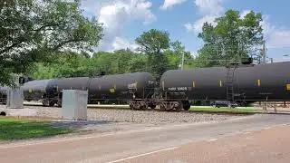 NS 9135 with a southbound ethanol train at the Collegedale crossing