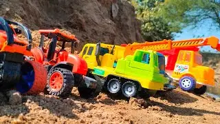 All the cars going about their business | Holland tractor | tata truck|crane|