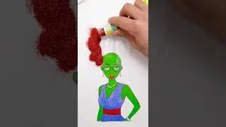 Magic Craft! From Witch to Glowing Glinda! 💚✨#wicked #cartoon #kidsvideo