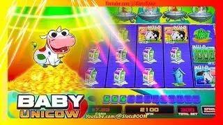BABY UNICOW AGAIN!! LIVE BONUS on JOURNEY To The Planet Moolah!!! 1c CASINO SLOTS