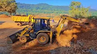 JCB Se Hard Mitti Ki Cutting | Full Power Earthmoving Work