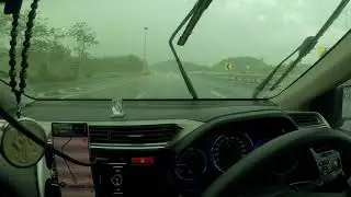 100km Time lapse Point Of View Driving Malaysia North-South Expressway Northern Route