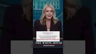 Press Sec Briefing - Dems are Keeping the Gov Shutdown for Free Healthcare to Illegal Aliens