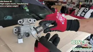 Alfa Romeo 4C Right engine mount, manufacturing error or lighten weight?