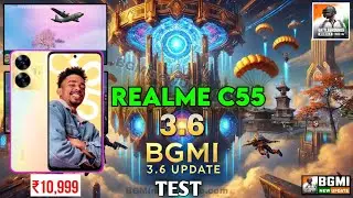 🥶 REALME C55 BGMI 3.6 GAMING TEST // REAL FPS TEST// BGMI LAG AND FRAME DROP TEST REALME C55 #bgmi