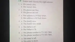 2.38/Unit 2 Review/American English File starter A