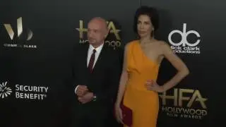 Sir Ben Kingsley and  Daniela Lavender Fashion - Hollywood Film Awards 2016