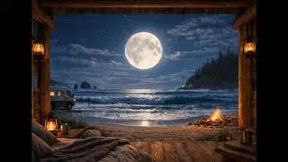 8 Hours Ocean Waves 🌊 | Cozy Night by the Sea | Deep Sleep, No Music제목 없음