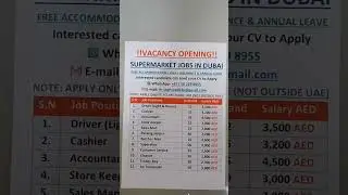 vacancy opening supermarket jobs in dubai #dubaicareers #shortsfeed