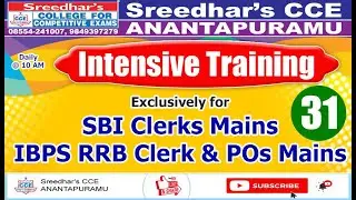 English Intensive Training-31(08-08-2021)/ALL COMPETITIVE EXAMS/SREEDHAR'S CCE ANANTAPURAMU.