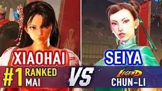 SF6 🤜 Xiaohai (#1 Ranked Mai) vs Seiya (Chun-Li) 🤛 SF6 High Level Gameplay