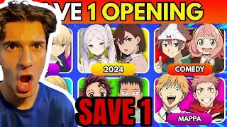 TOP MOST viewed Anime openings but you can only save one ( HARD CHALLENGE )