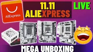 AO VIVO MEGA UNBOXING DO ALIEXPRESS! MACHINIST X99 U9 + FONTE SFX + X99 ARGB #11