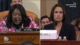 WATCH: Rep. Terri Sewell&rsquo;s full questioning of Hill and Holmes | Trump's first impeachment hearings