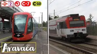 Circulaciones por Aravaca C-7, C-10, ML2 (Serie 446, 450, Civia 465, Citadis 302)