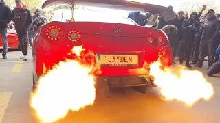 750HP Nissan GT-R R35 - BIGGEST FLAMES EVER!