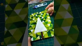 Christmas tree quilt block. Блок 