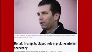 Trump sons rule, Ivanka peddles first lady, conflicts of interest appearances, ignored