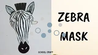 Zebra mask | Easy zebra face mask making | School Craft |