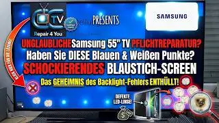 Samsung 55 Zoll UE55JU6450 Blau Weisse Punkte - Blue ans White Dots Blaues Bild - Blue Tint Picture