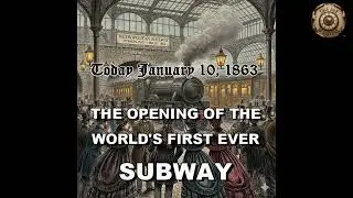 January 10, 1863. World's First Ever Subway opens in London. This Day in History