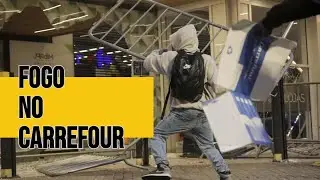 Fogo no Carrefour: Manifestantes protestam no supermercado em S&atilde;o Paulo