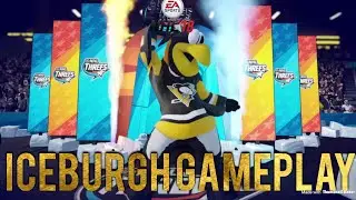 NHL 18 Threes Gameplay: Iceburgh (Penguins Mascot) Gameplay