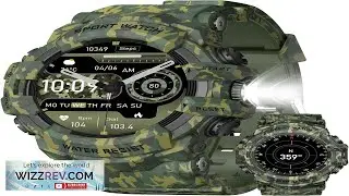 MIDDOW Military Smart Watch with Flashlight (Answer Make Call) Compass Heart