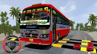 Ashok Leyland KSRTC Kalpataru Express Bus Mod Bussid | Big Speed Breaker Map 😱 | Indonesia Gameplay 