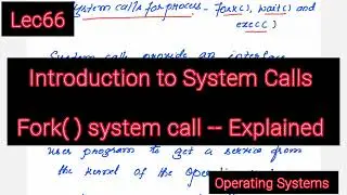 Lec64 :  Fork( )system call -- Explained | Operating Systems