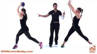20 Minute Body Full Body Exercise - Med Ball Chop (Brett Hoebel)