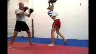 Slobodan Kajmakoski focus mitts with Igor Ivosevic