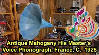Antique Mahogany His Master&rsquo;s Voice Gramophone-Phonograph. France, Circa 1925 - GR-D-945
