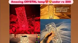 Crystal Lamp, 16 Color Changing Rose Diamond USB Rechargeable Touch Night Lamp Remote Control